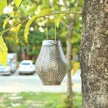 

Solar Power Retro LED Lanterns Garden Yard Lawn Waterproof Hanging Hollow Lamp Outdoor Landscape Projection Light
