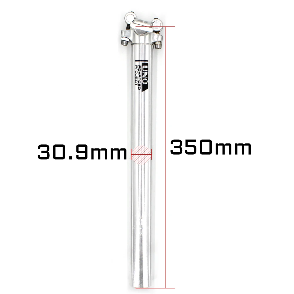 Tige De Selle Kalloy Uno, 31.2 Mm X 350 Mm, Alliage Argent, Réglable, Pour Vélo Rétro Ou VTT