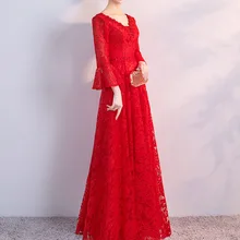 Платье невесты для беременных женщин, новинка, стильное летнее платье большого размера, Красное длинное свадебное вечернее платье Wom