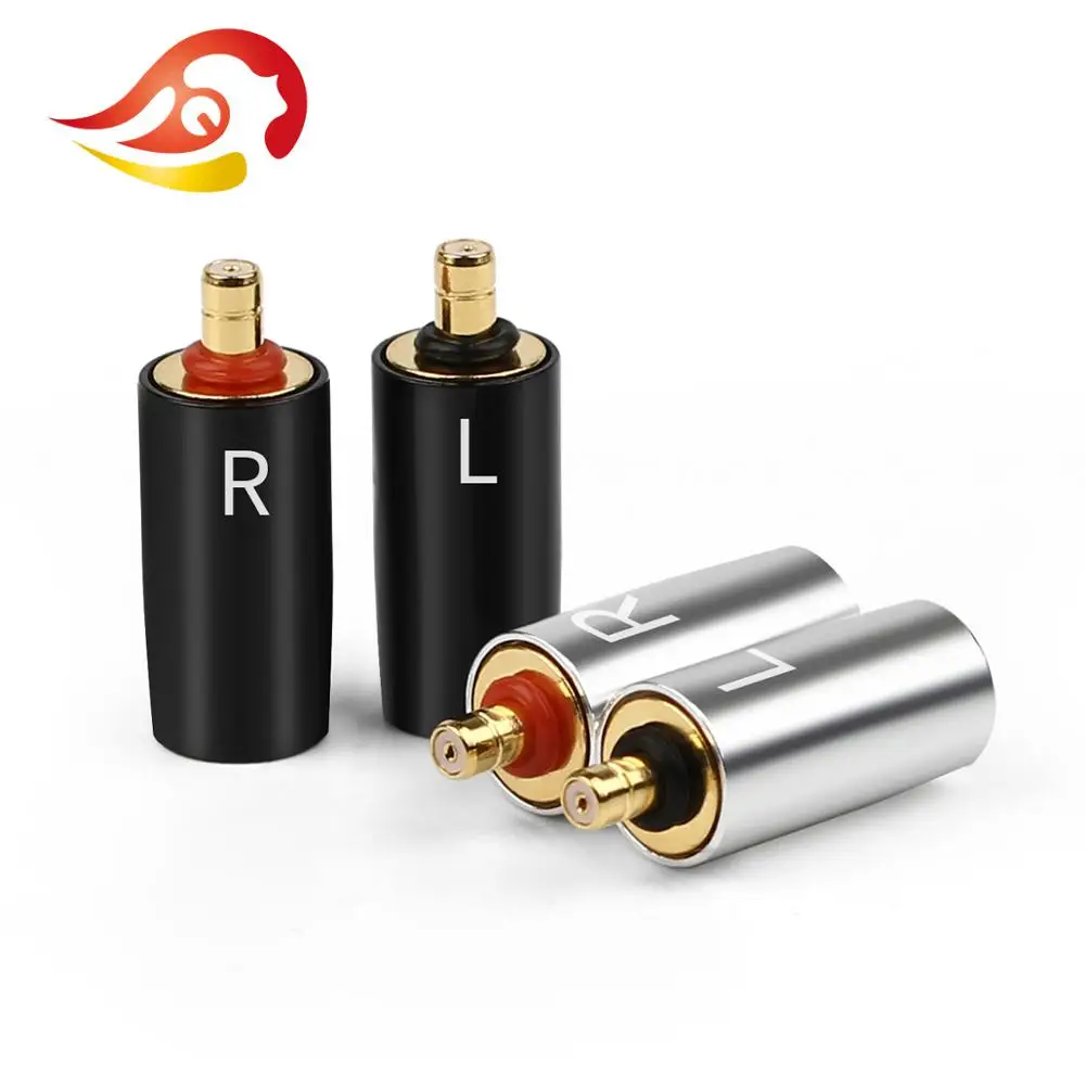 QYFANG Earphone Pin Audio Jack DIY Gold Plated Copper Plug Metal Shell Adapter Wire Connector For IPX UE6 UE6Pro HiFi Headphone
