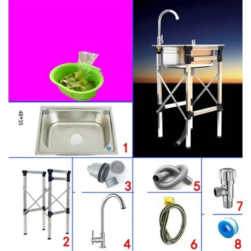 MODEL I Banheiro Evier встроенный портативный диссипадор Lavello кран Afwasbak Lavabo De Cocina Fregadero Cuba Pia Cozinha кухонная раковина - Цвет: MODEL I