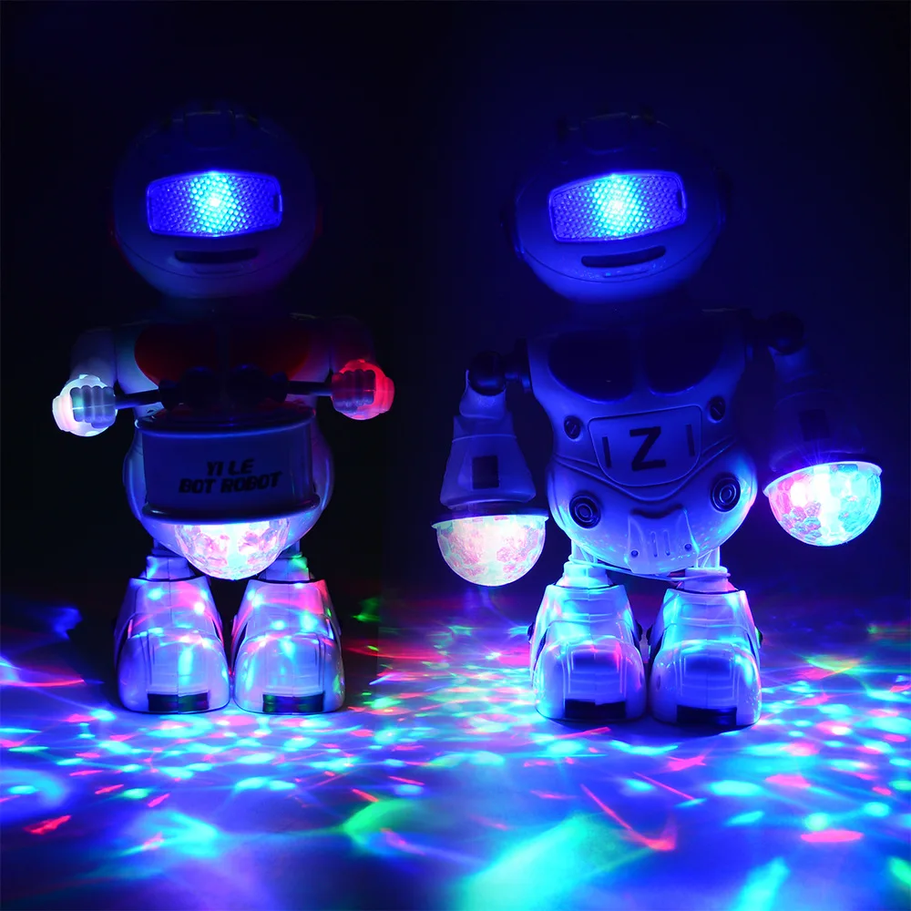 

Children Smart Dancing Drums Robot Sound-And-Light Electric Drum Robot Models