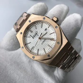 

Rose gold Mechanical automatic luxury brand A-p style Limited Royal style Oak Watches 15407 Watch 41mm Men AAA +
