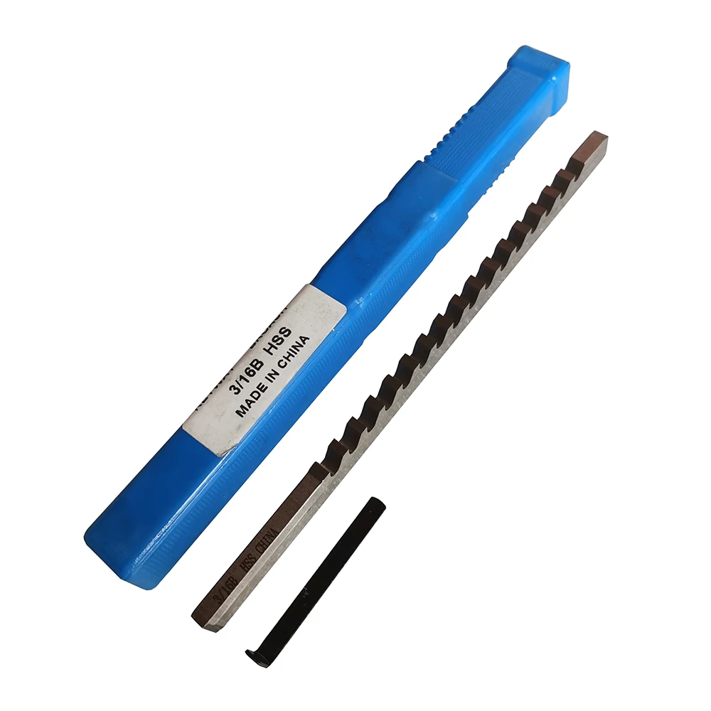 3/16 B Push-Type HSS Keyway Broach Inch Size with Shim Broaching Cutter Cutting Tools for CNC Machine