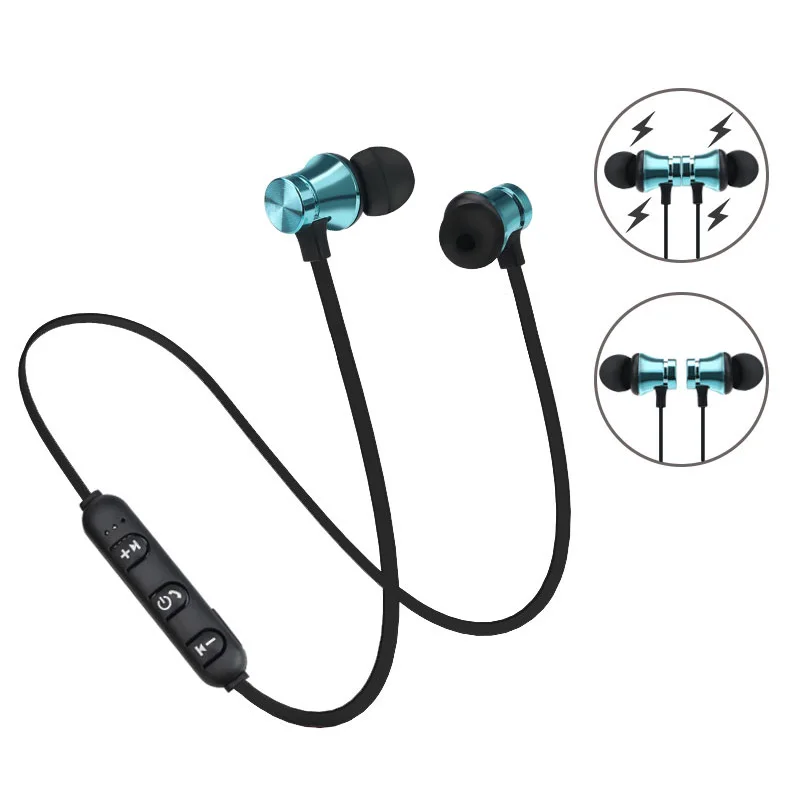 S8 Magnetic Bluetooth Earphone Wireless Sports Headphones Stereo Bass Music Earpieces Earphones With Microphone Headset
