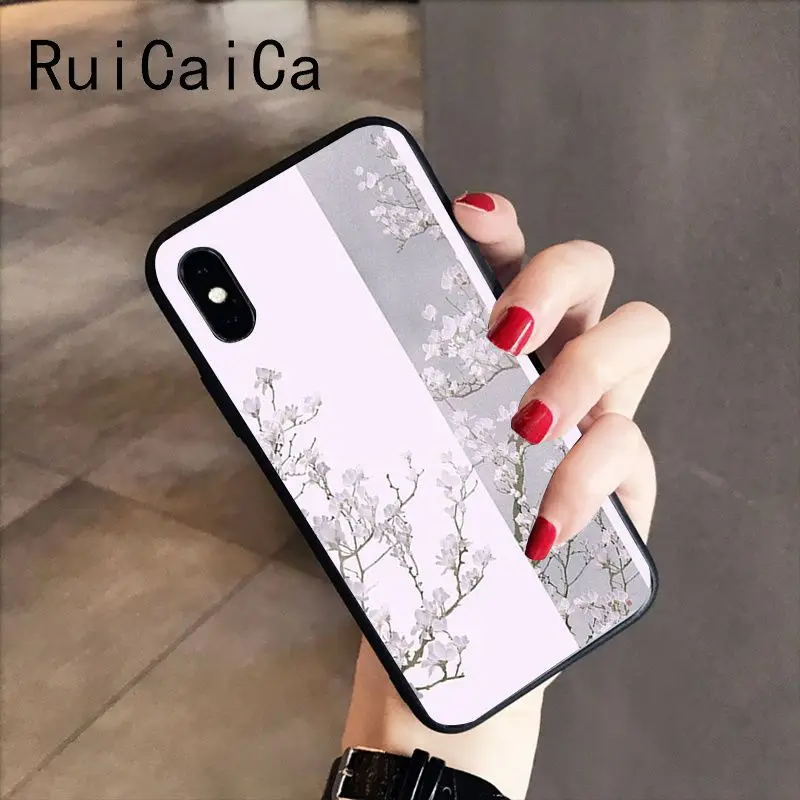 Chinese art flower sakura plum flower rose peony