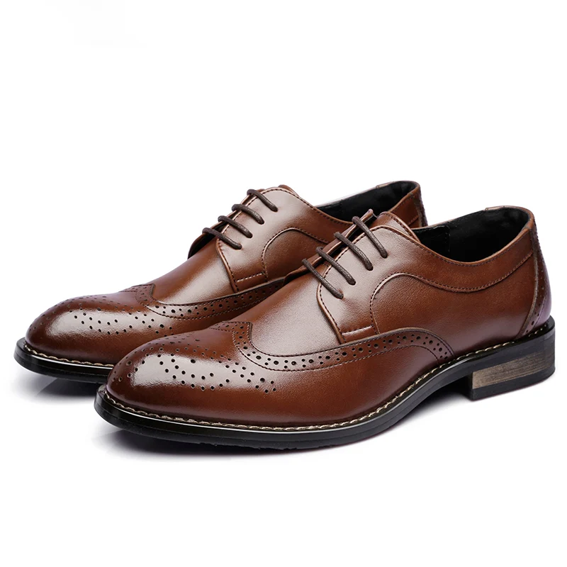 Г., мужские кожаные туфли повседневные модные дизайнерские роскошные высококачественные мужские полуботинки из натуральной кожи - Цвет: brown