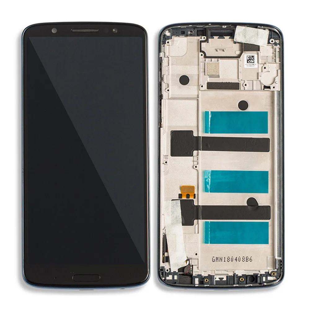 Черный ЖК дисплей Дисплей Сенсорный экран дигитайзер Рамка для Motorola MOTO G6 плюс XT1926