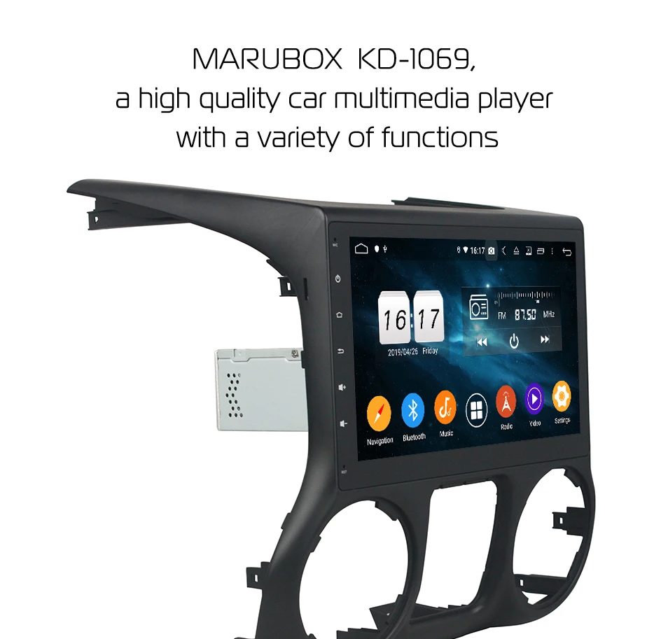 Discount Marubox KD1069 DSP, 64 GB, for Jeep Wrangler Car Multimedia Player, Octa Core CPU Head Unit with Android 9.0 System 7