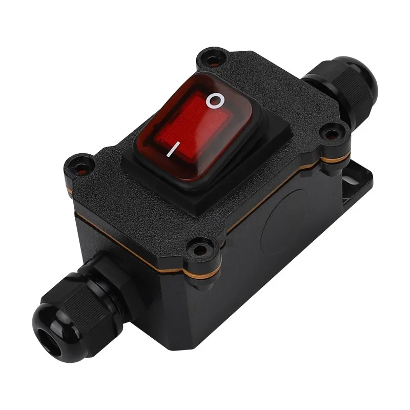 

High-Power Online Midway Waterproof Switch Large Current 25A High-Power Modification Upgrade Outdoor Wire Switch Rocker switch