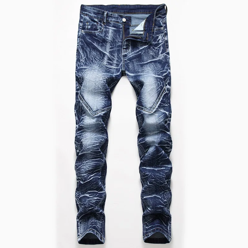 2020 stretch tricolor jeans for men European and American foreign trade men jeans straight tube washing white jeans for men