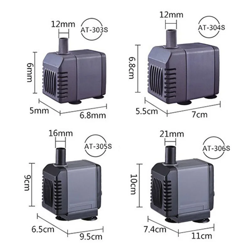 AT 304, воздушный насос для аквариума, Ультра тихий погружной насос, мини аквариумный аквариум, высокотемпературный фильтр, воздушная помпа для воды