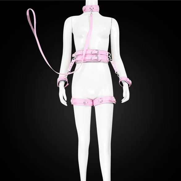 Набор секс игрушек для мужчин и женщин фетиш кожа наручники цепочка поводок