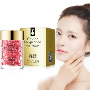 

30pcs Caviar Serum Hyaluronic Acid Anti Aging Wrinkle Capsules Essence Shrink Pores Face Serum Brighten Whitening Serum