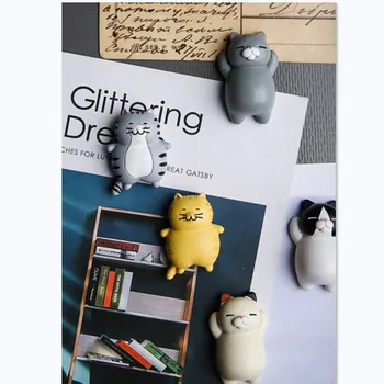 

Creative Cat 3D Magnetic Refrigerator Stickers Cartoon Cute Cats Fridge Magnet Home Decoration Gift