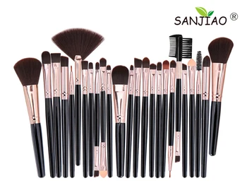 

25 pcs Makeup Brushes Professional Natural Make Up Brushes Set Foundation Powder Contour Eyes Blending Beauty Cosmetic