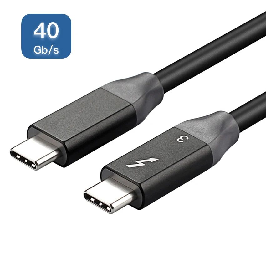 Кабель Thunderbolt 3 штекер-штекер 40 Гбит/с 100 Вт 5 А/20 в Поддержка 5K UHD или 4K 60 Гц дисплей