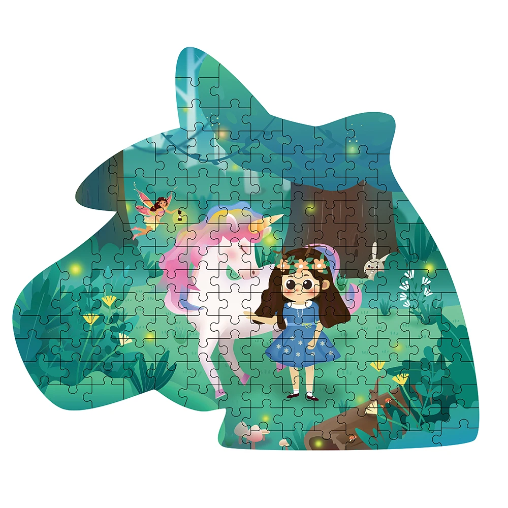 Unicorn Puzzle Cartoon Girls Princess Jigsaw Puzzle Diy Child Irregular Animal Educational Games Toys Xmas Gifts For Kids jigsaw puzzles educational puzzles mini jigsaw puzzle