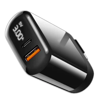 

Current Display Cell Phone Charger Portable 18W Support Fast Charging Foldable for iPhone 11 with EU Plug