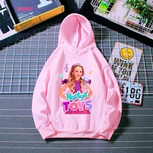Nastya – sweat shirt à capuche pour fille, joli, à la mode, printemps, automne, hiver, Kawaii, pour enfant, haut rose 