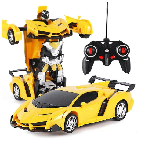 with retail box 1:18 Мини RC автомобиль дрейф один ключ Автоматический робот-трансформер модель электрические игрушки модель экшн-фигурки техника Забавный автомобиль детские игрушки - Цвет: with retail box