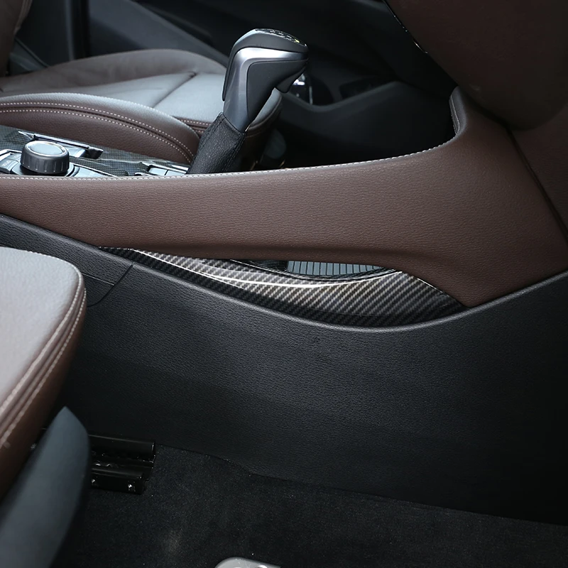 ABS пластик центральной консоли украшения полосы Накладка для BMW X1 F48- BMW X2 F47- левосторонний привод аксессуары