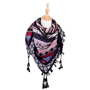 

Bohemia Ethnic Women Scarf Tassel Female Autumn Blanket Girl Scarves Wraps Square Shawls Printed Winter New
