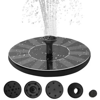 

Solar Water Pump Fountain Water Pump Solar Fountain Plastic Black Durable Portable Lotus Leaf Garden Pool Energy Saving