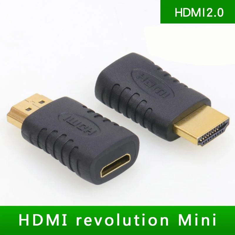 10 шт. Mini HDMI-Переходник HDMI разветвитель Кабель 1.4b 1080P штекер-Женский Для HDTV Компьютерная камера монитор позолоченный конвертер