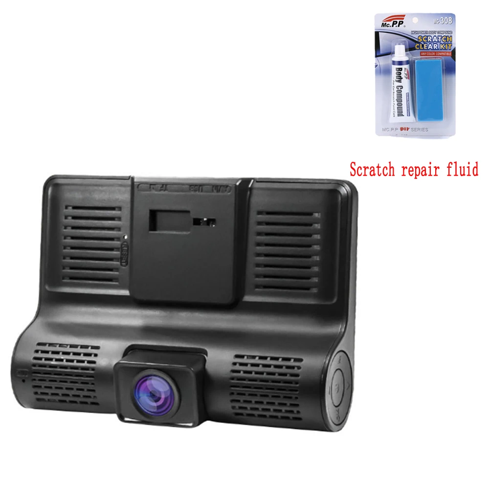 

mling Car DVR 3 Cameras Lens 4.0 Inch Dash Camera Dual Lens With Rearview Camera Video Recorder Auto Registrator Dvrs Dash Cam