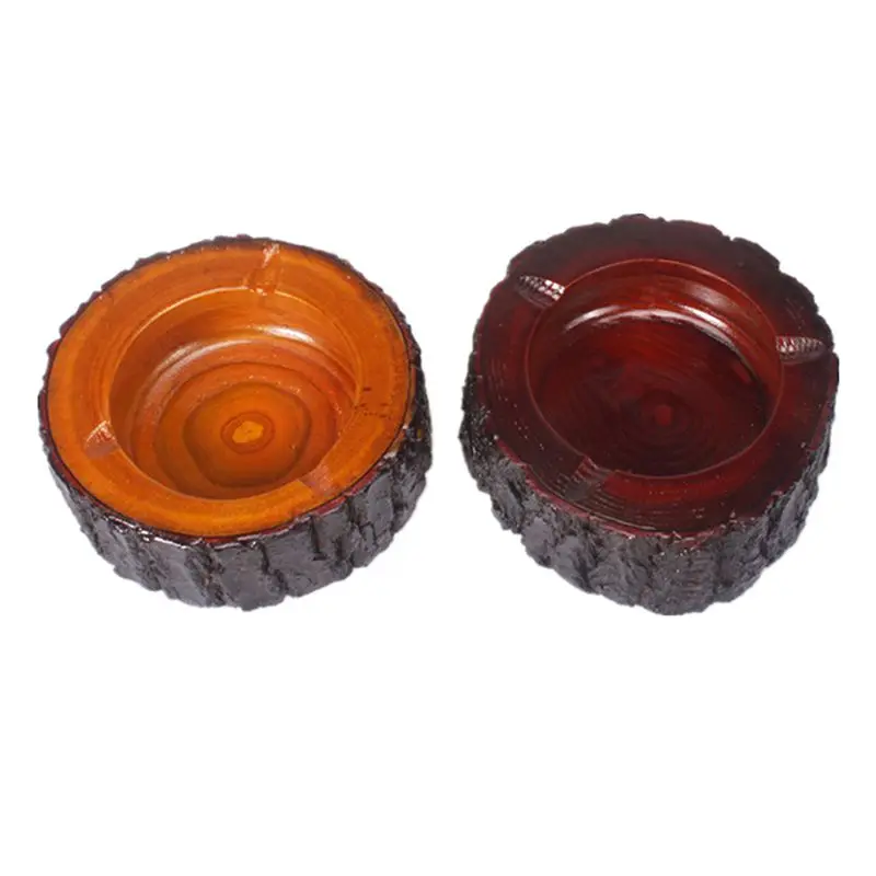 Household Ashtray Smoking Crafts Decoration Wood Ashtray Unique Retro Ashtray Portable Household Items Accessories For Bar