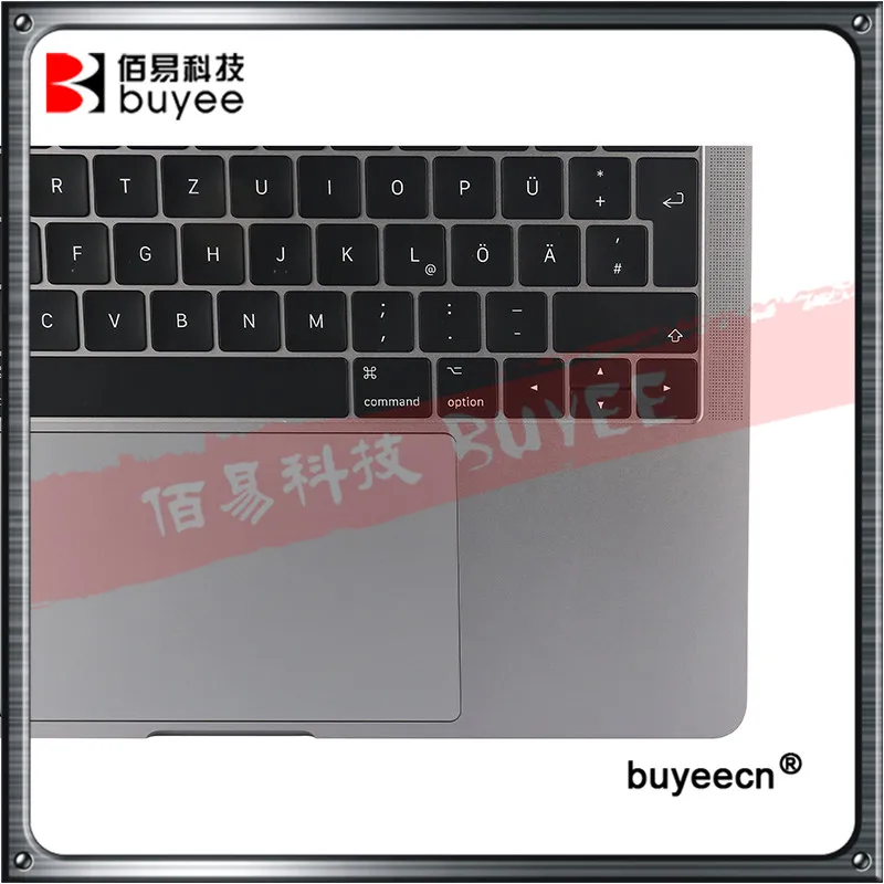 A1706 C壳+德语键盘 总成 小花 灰色 (8)