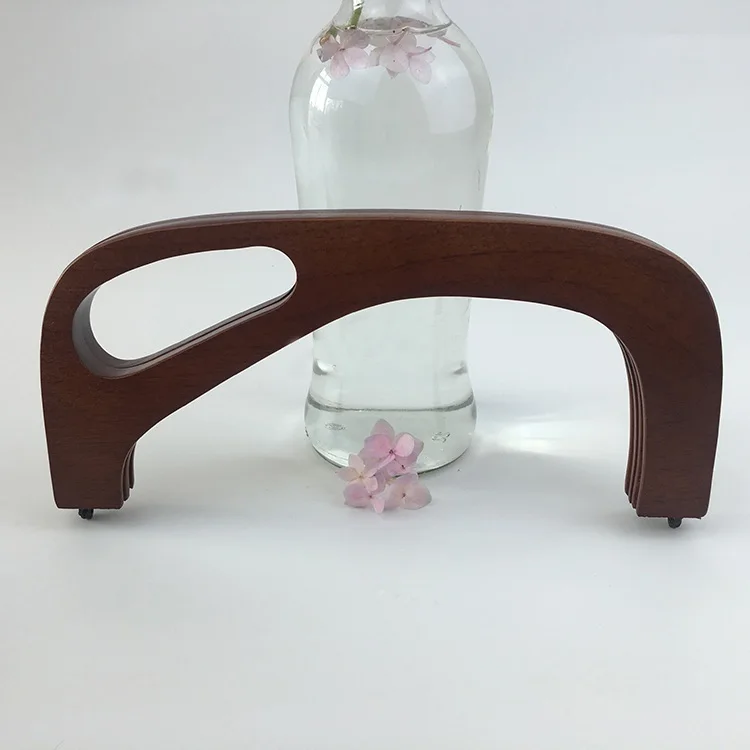 Два шт 25x12 см Sangle Sac O сумка Ручка Diy аксессуары модная деревянная Сумочка рамка деревянная рамка под кошелек деревянные ручки для сумок - Цвет: Brown