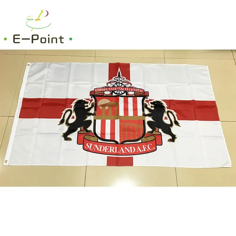 3ft x 5ft 3 x5ft Англия EPL футбольного клуба «Сандерленд баннер, флаг печати баннер, флаг из полиэстера Размеры 150*90 см