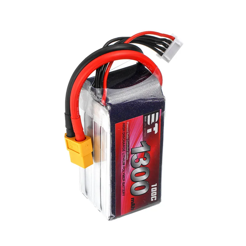 

BT 14.8V 1300mAh 100C 4S Lipo Battery XT60 Plug for Eachine Wizard X220 FPV RC Drone Spare part
