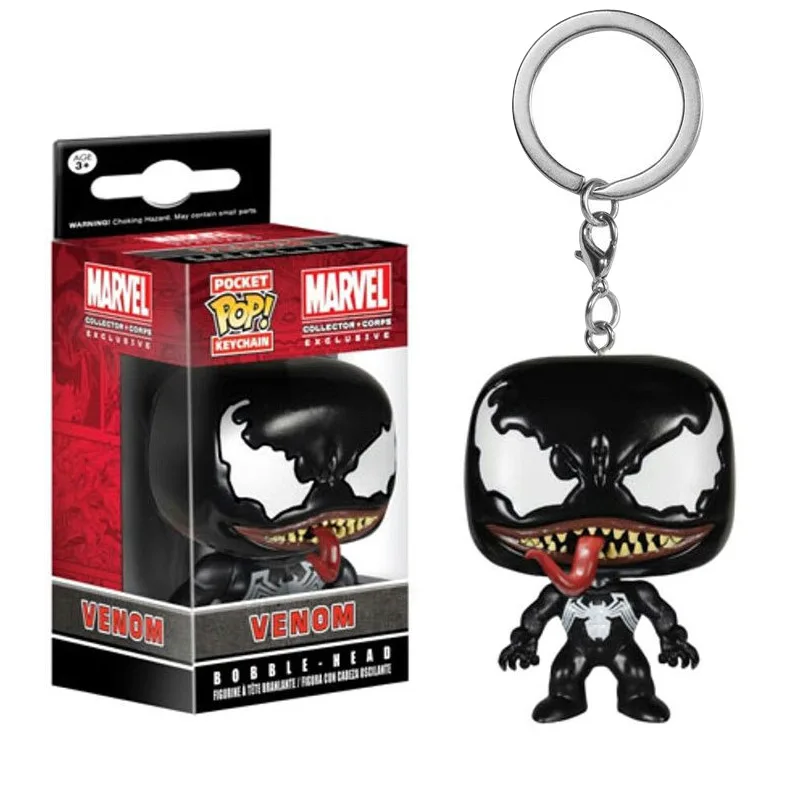 Funko pop Marvel Фильм Мстители Веном Карманный Брелок Виниловая фигурка Коллекция Модель игрушки для детей Рождественский подарок - Цвет: venom