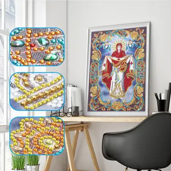 

New 5D Crystal Round Diamond Painting DIY Diamond Painting Embroidery Home Decor Diamond Mosaic Religious Character Gift
