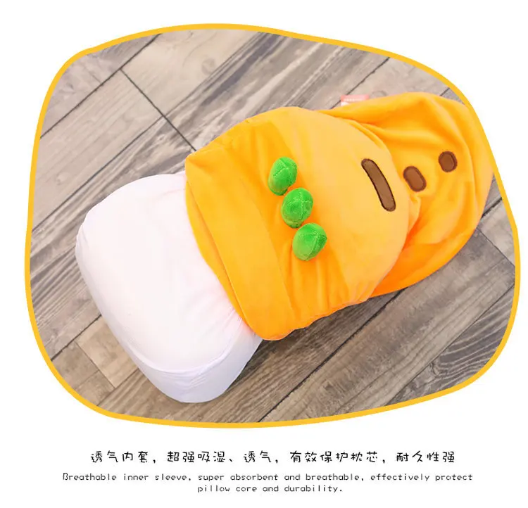 Cute Carrot Pineapple Strawberry Memory Foam Napping Pillow Cartoon Pajama Party Pillow Neck Guard Pillow Students Gift
