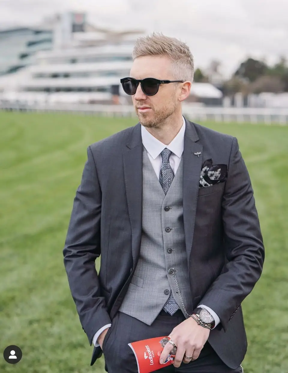 Dark Grey Jacket Pant Light Grey Vest 