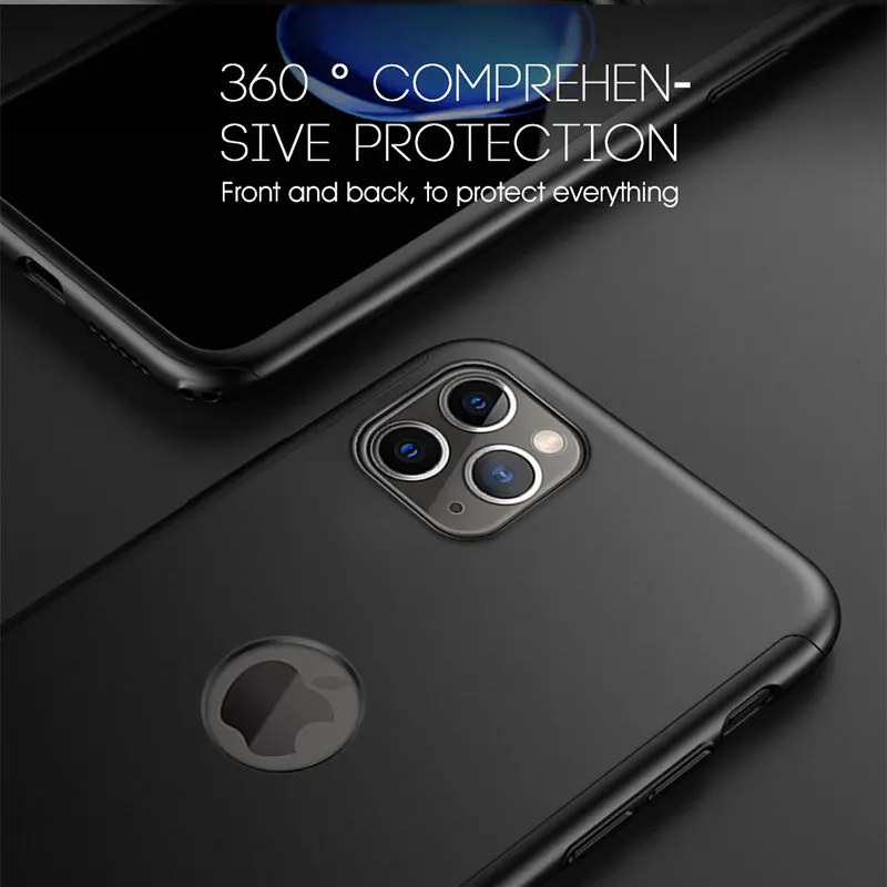 360 полный защитный чехол для телефона для iPhone 8 7 Plus 6 6s чехол 5 5S X 10 Полный Чехол для iPhone 11 Pro XR Xs Max X Чехол