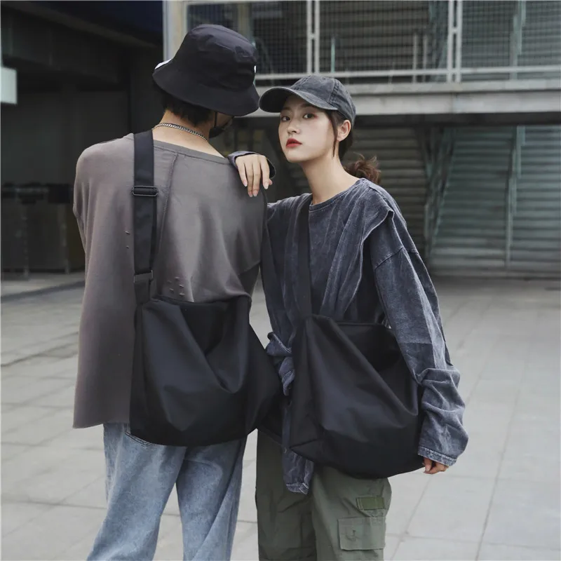 

Fashion Trend Youth Shoulder Bag Waterproof Composite Nylon Leisure Bag Simple And Practical Daily Solid Color Messenger Bag
