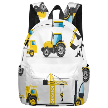 

Fashion Cartoon Backpack Truck Construction Mini Machinery Digging Tool College Students Laptop Backpack Book Bag