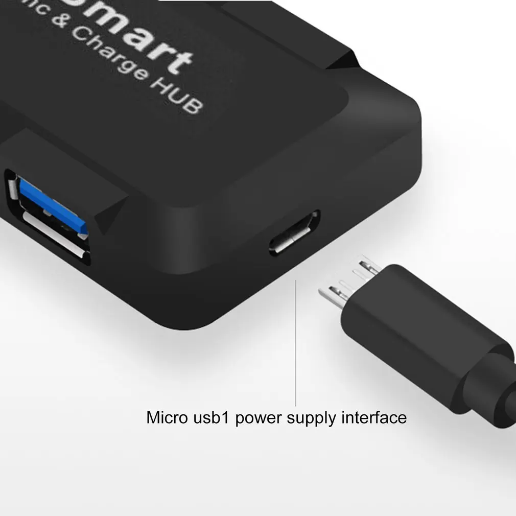 4 порта USB 3,0 Супер Скоростной концентратор питание портативный тонкий Встроенный кабель расширения данных синхронизации зарядки адаптер
