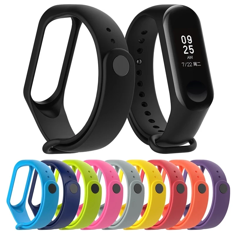 Силиконовый сменный ремешок для Xiaomi Mi Band 3 6 4 5 мягкий спортивный браслет цвета |