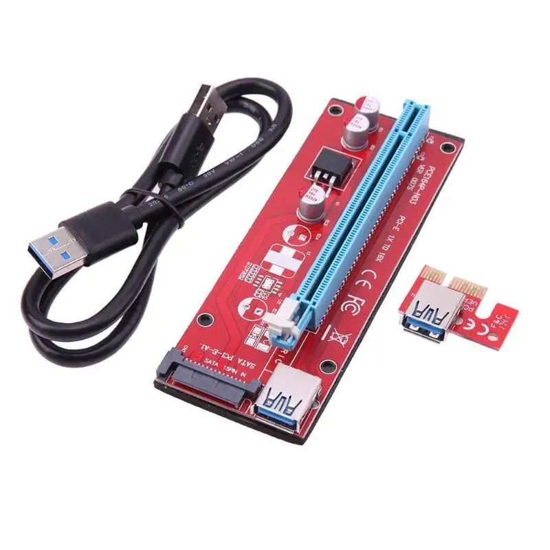 30cm/60cm USB 3.0 PCI-E 1x to16x Motherboard Extender Riser Card Adapter SATA 15Pin Power Cable for BTC LTC ETH Mining
