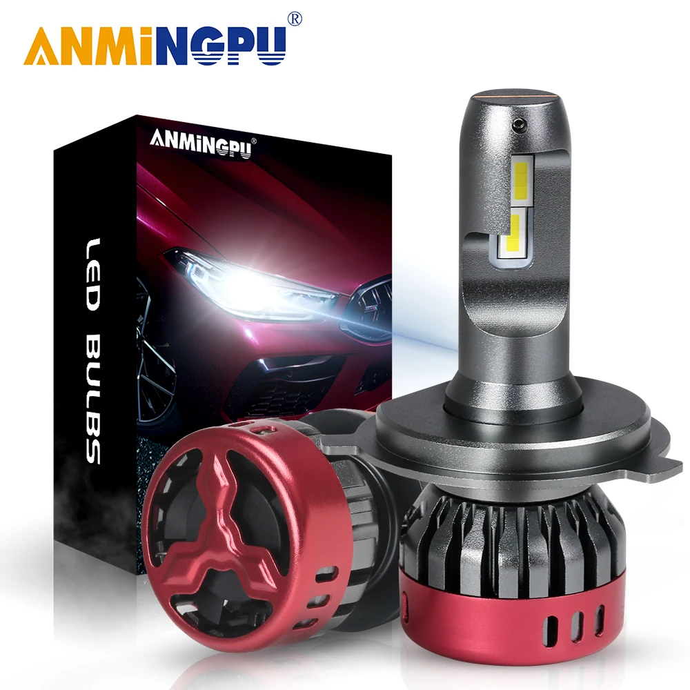 ANMINGPU 12000 мл 56 Вт H4 светодиодные лампы для автомобильных фар 9005 HB3 9006 HB4 фары H7 H1 H11 H8 H9 9012 HIR2 Светодиодные