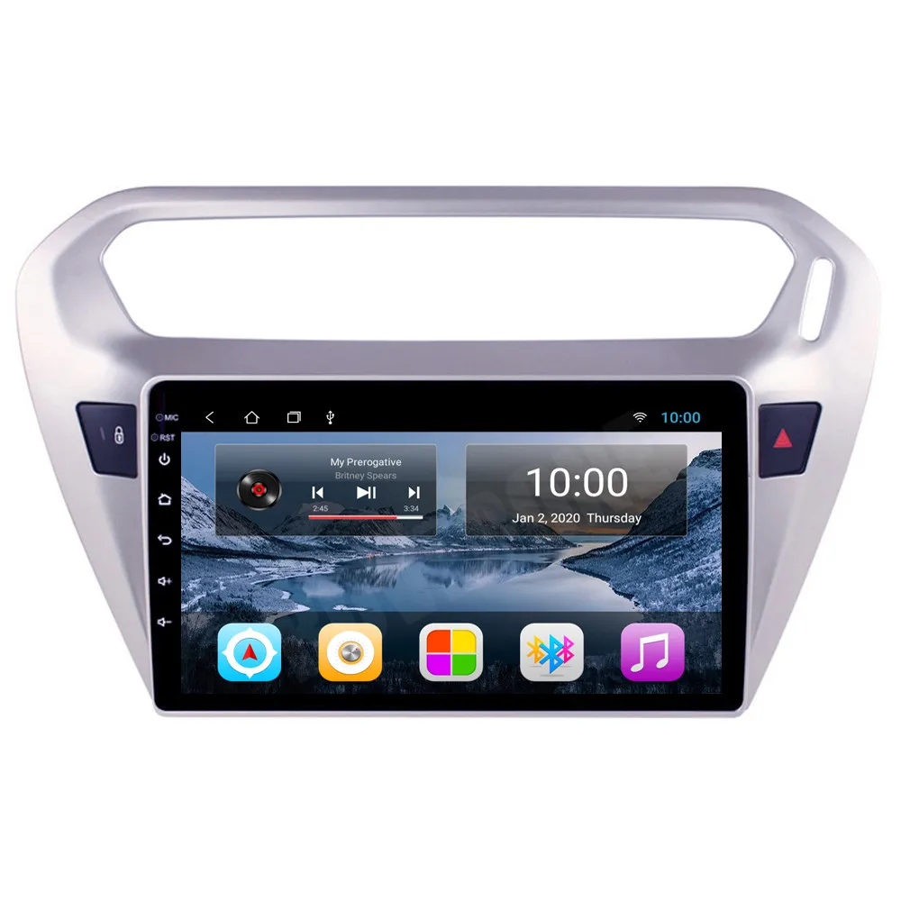 Для Peugeot 301 для Citroen Elysee 2013 2014 2015 Android 10 Автомобильный мультимедийный Стерео GPS