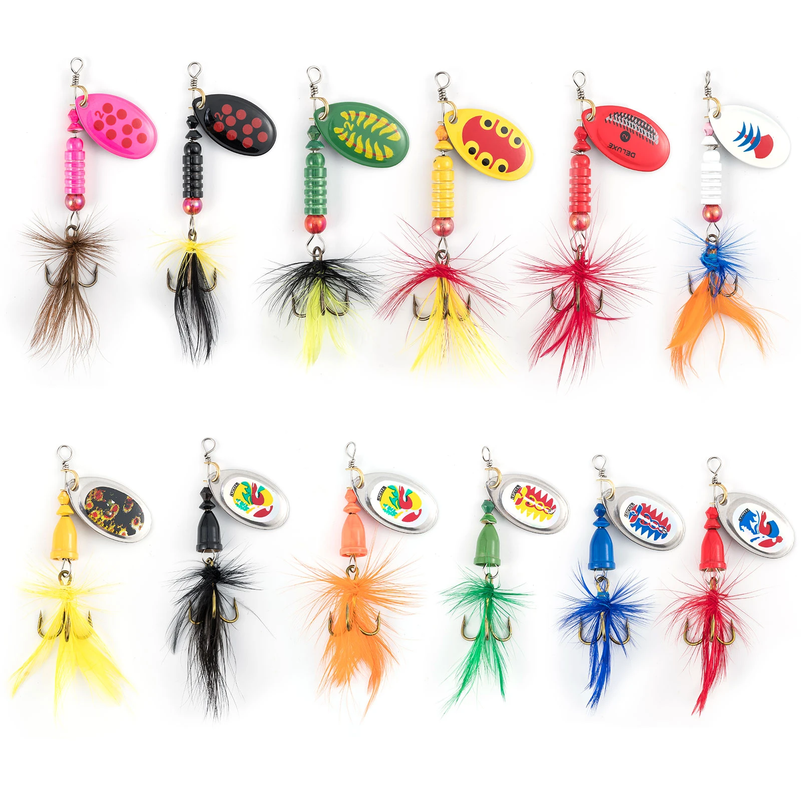 6個 12個回転スピナーィッシングルアースプーン4 5グラム海釣りwobblersクランクベイトスピナー餌トレブルフックスケトウダラpike Bass Lure Spinner Fishing Lottail Spinner Aliexpress