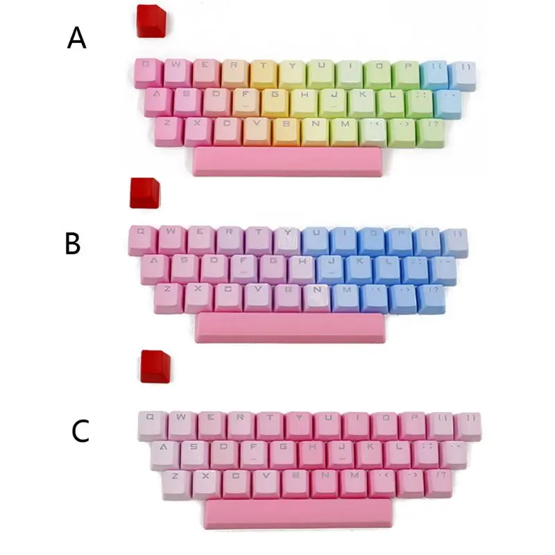 RGB PBT 35 ключей OEM двойной выстрел с подсветкой Keycaps для вишневой механической