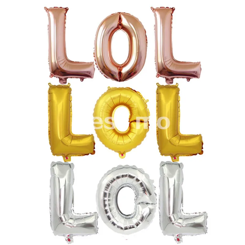 2019 новый 32 &quotзолото розовое золото и серебро LOL набор букв воздушный шар для
